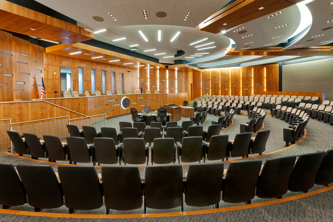 Adams County Government room in Brighton Colorado