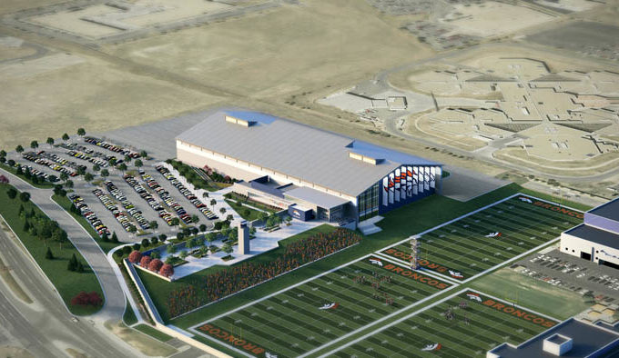 Broncos Practice Field and HQ Renovations Aerial