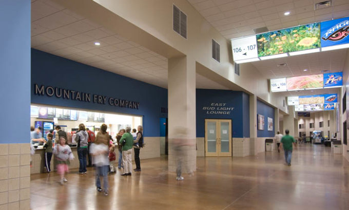 Broomfield Event Center Crowds around the Concessions by Saunders Construction