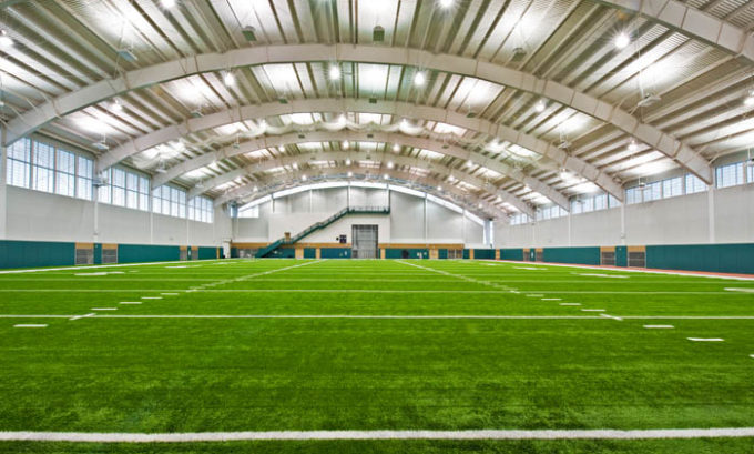 Sustainable Building CSU Indoor Practice Facility Field