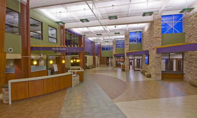 LEED Certified Colorado State University Recreation Center Lobby