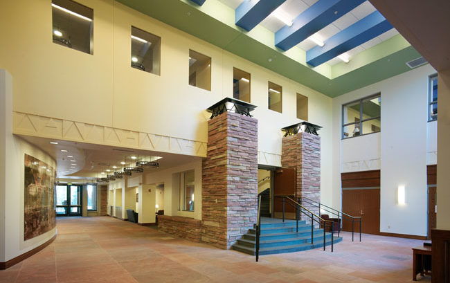 University of Colorado Boulder Wolf Law Building Lobby