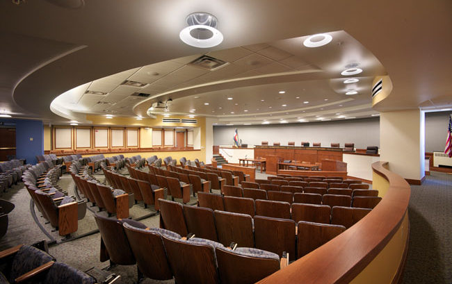 University of Colorado Boulder Wolf Law Building Court Lecture Classroom