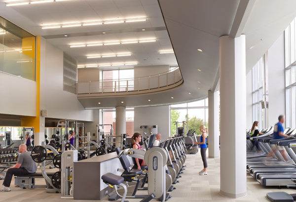 Exercise room at CU Denver Health and Wellness