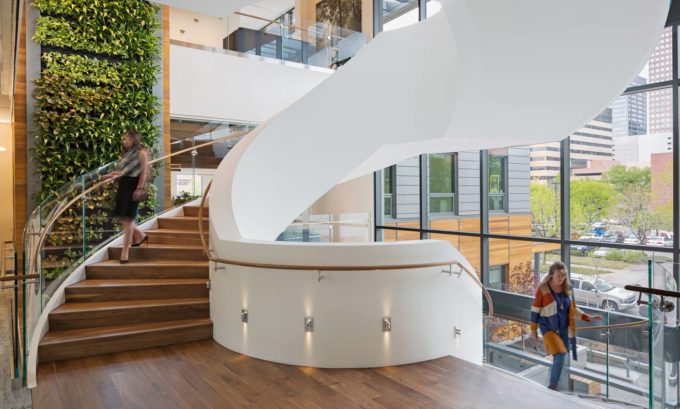 Colorado Health Foundation living walls and staircase