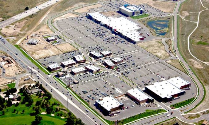 Cornerstar Shopping Center Retail Building Aerial View