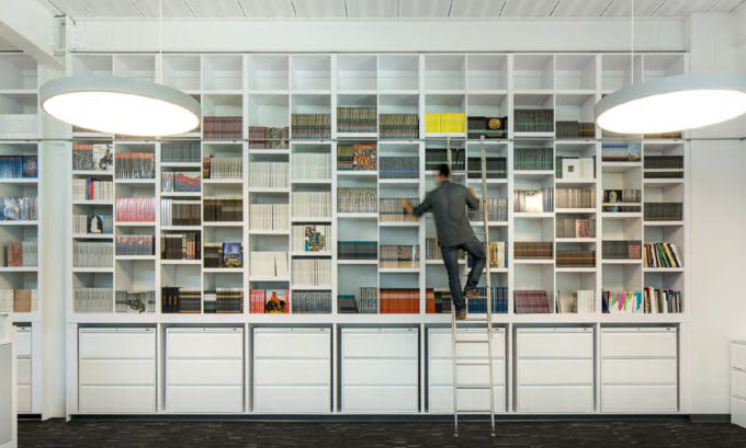 LEED Certified Denver Art Museum Admin Building Book Shelves