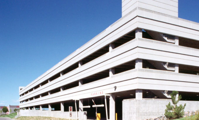 Greenwood Plaza Parking Building Closeup