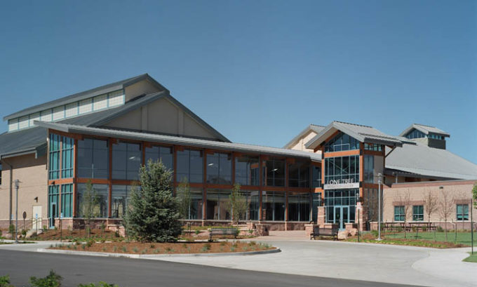 Lone Tree Recreation Center Exterior by Saunders Construction
