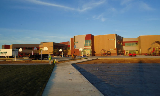 Rawlins Elementary School Exterior by Saunders Construction