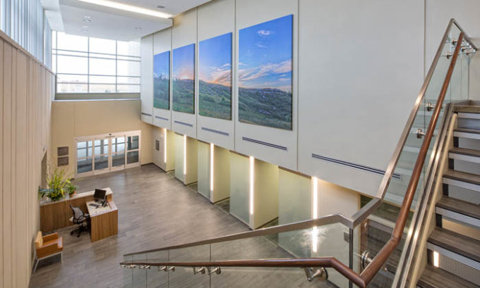 LEED Certified Sidney Regional Medical Center Lobby Stairs