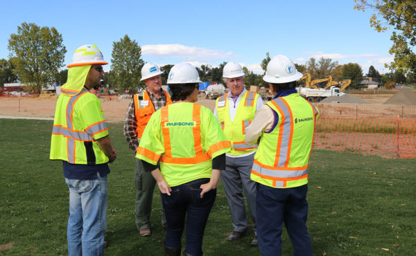 construction crew at City Park