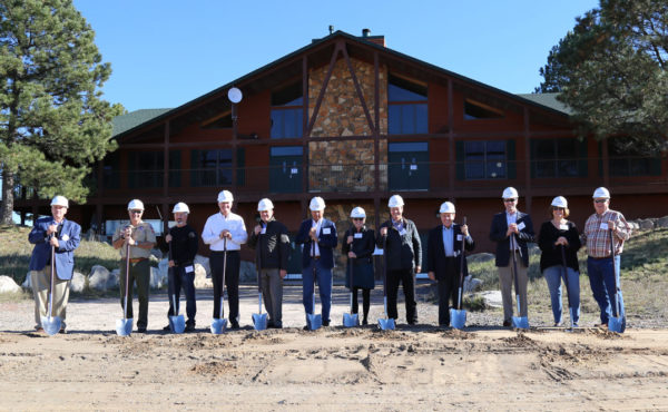 breaking ground outside new boy scouts building