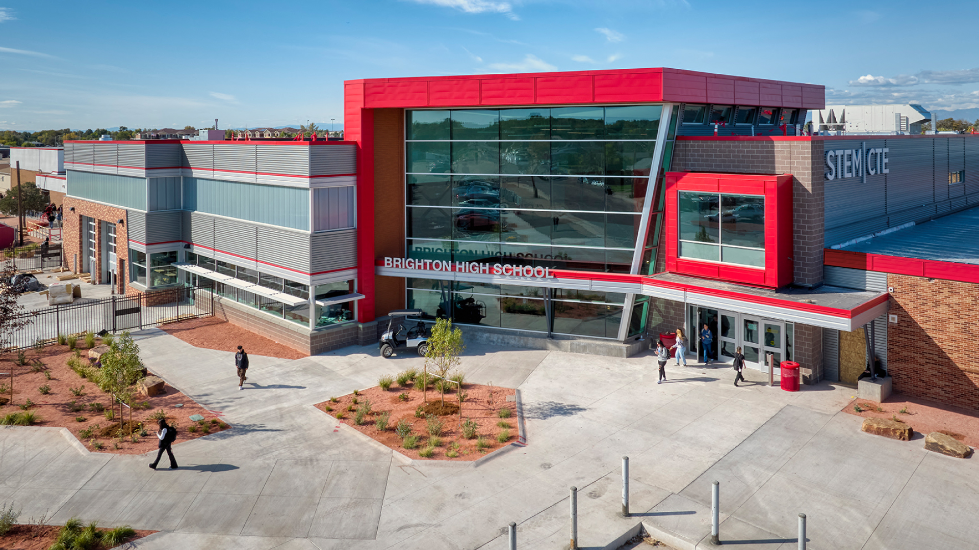 Aerial view of Brighton High School